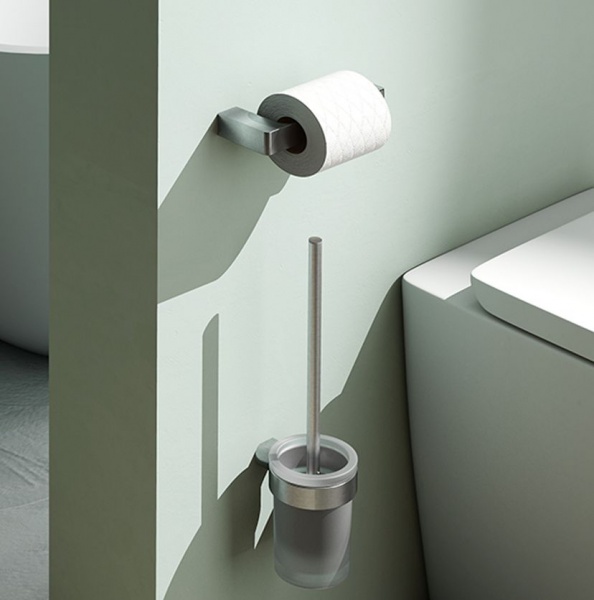 Pirenei Toilet Roll Holder - Brushed Nickel